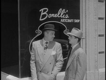 Paul Martin and Dorn outside of  Bonelli's Artcraft Shop