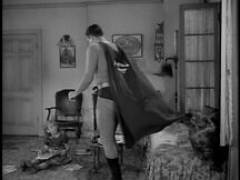 Superman arrives in Kathy's room