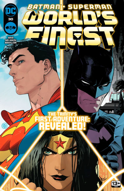 Batman / Superman World's Finest #30 cover, featuring Superman, Batman, and Wonder Woman