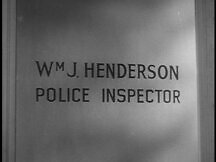 The door to Inspector Henderson's office